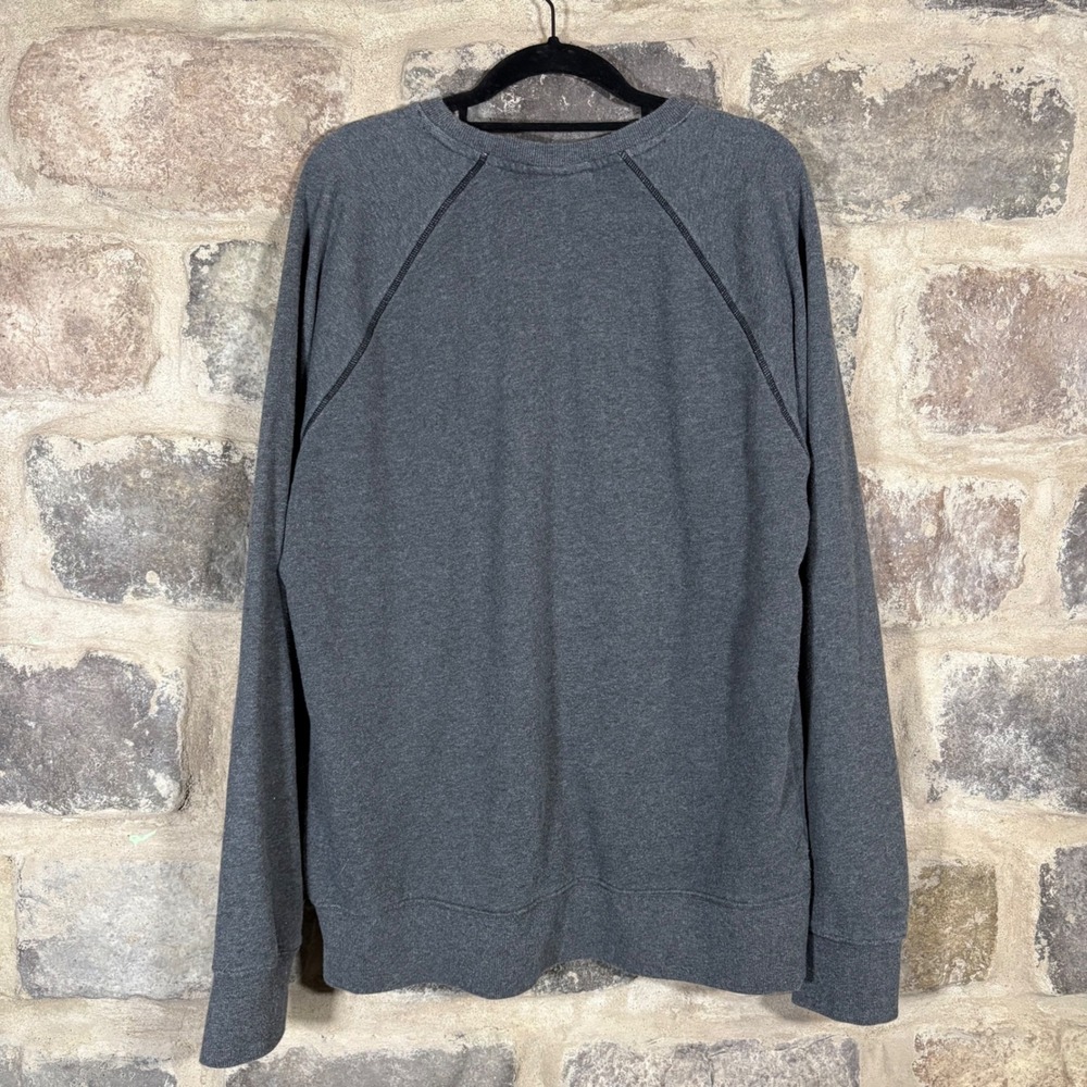 Reebok Gray Logo Sweatshirt Crew Neck Long Sleeve Athleisure Men's Size Large - Picture 5 of 13